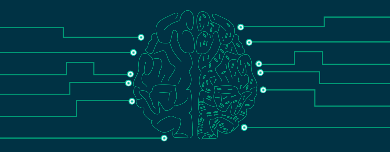 cérebro humano conectado a redes neurais artificiais